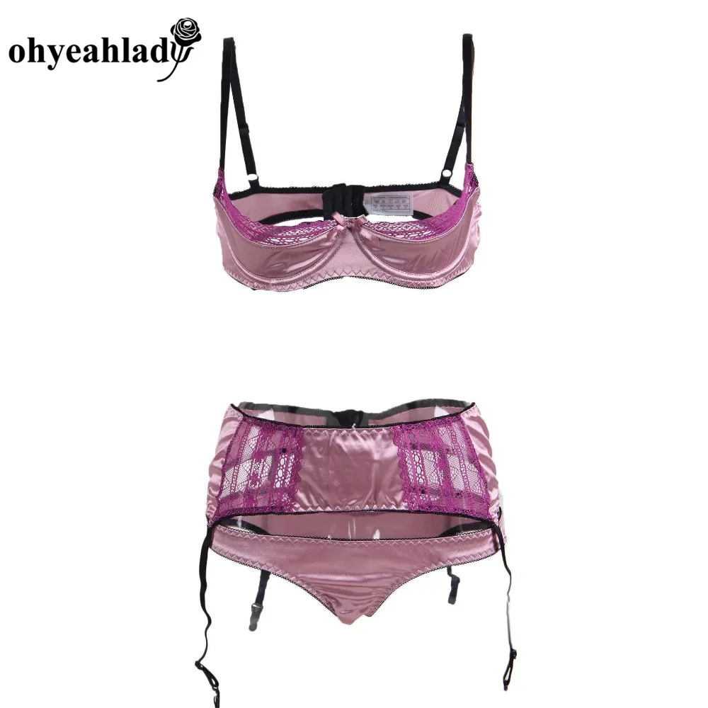 Женское нижнее белье Ohyeahlady комплект с бюстгальтером открытым бюстом Эротическая