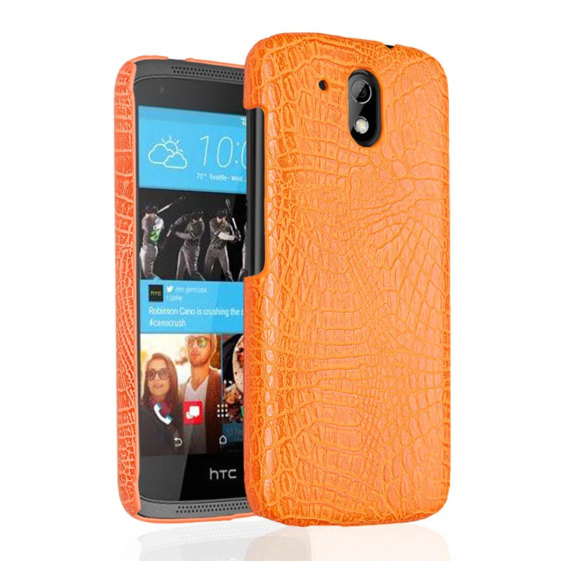 Чехол для HTC 526 526G Жесткий ПК с узором крокодиловая кожа и задней крышкой из