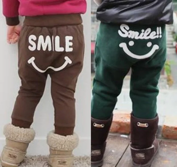 Free shipping! Fall and winter children trousers wholesale kids baby boys girls velvet Harlan pants casual | Детская одежда и