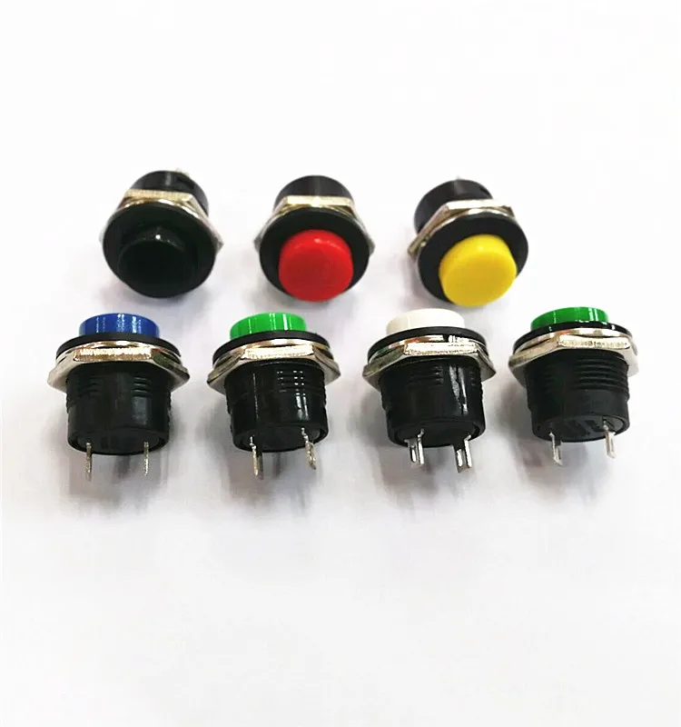 JOYING LIANG R13-507 Series Button Switch 16MM Self-reset Key Switch Round Red Yellow Green Blue White Color