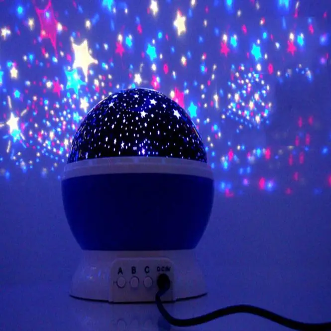 Звездный проектор Лунная лампа ночник USB светодиодный счетчик часов 4 кнопки 360