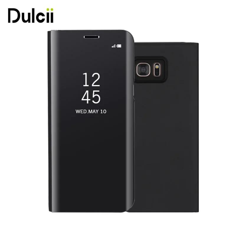 Dulcii для Galaxy S7 S7edge обложку View поверхности зеркала кожаный чехол телефона Samsung S 7 Edge