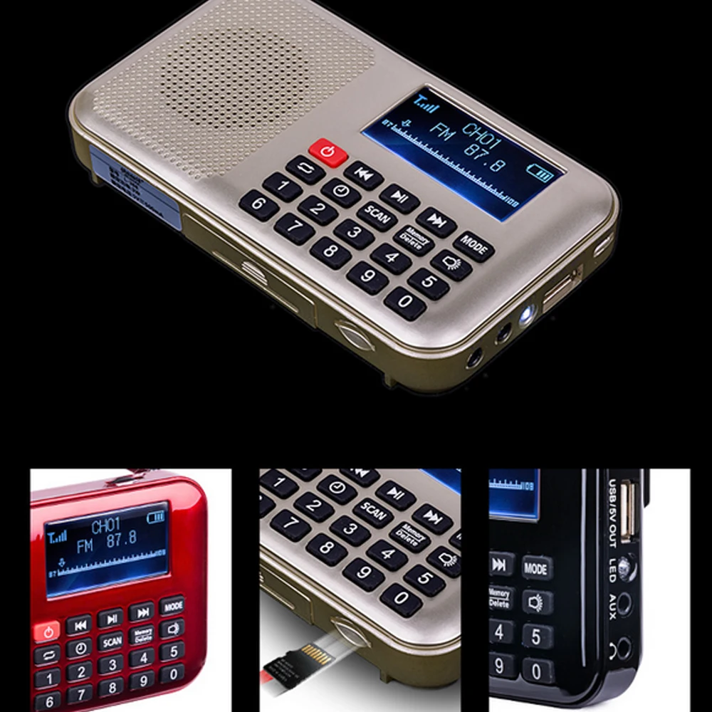 JINSERTA Солнечная FM радио мини солнечная мощность динамик MP3 музыкальный плеер аварийный Солнечная энергия ed радио с фонариком Поддержка TF карты