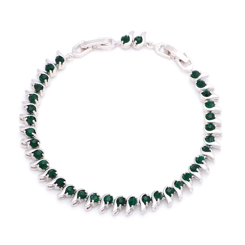 Очаровательные браслеты для женщин TB1001A из белого и серебряного перидота с