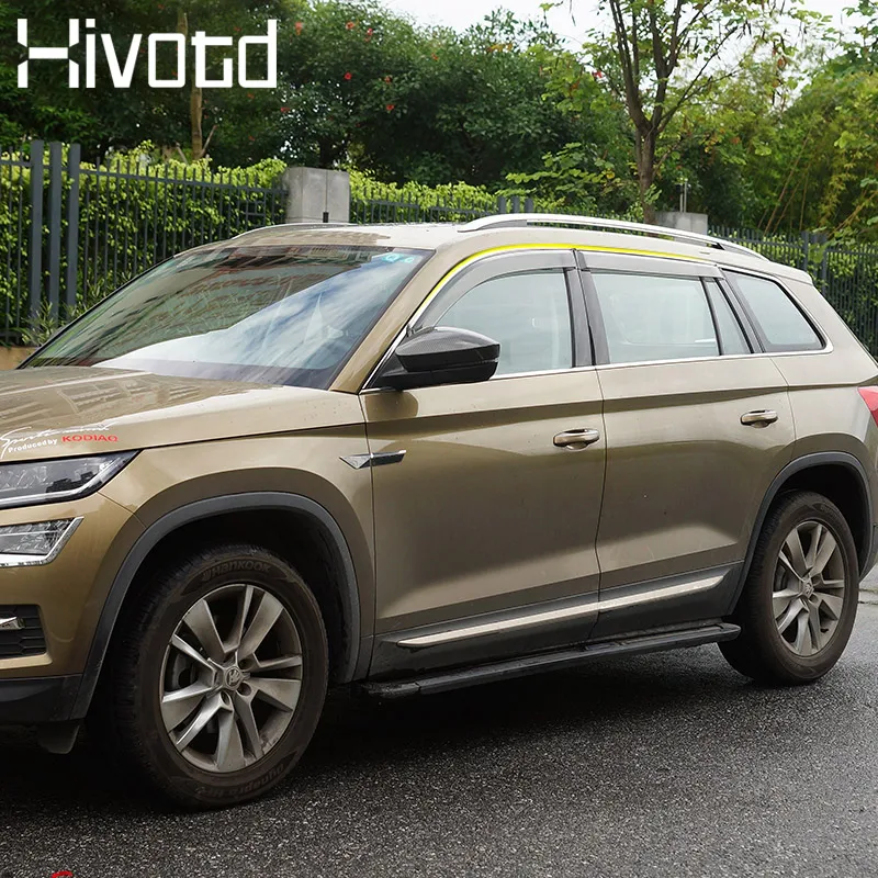 Hivotd для Skoda Kodiaq шкода кодиак, козырек для окна автомобиля, защита от солнца, дождевик, отделка, Внешняя защита, украшение, авто аксессуары,,, ,автотовары аксессуары для авто