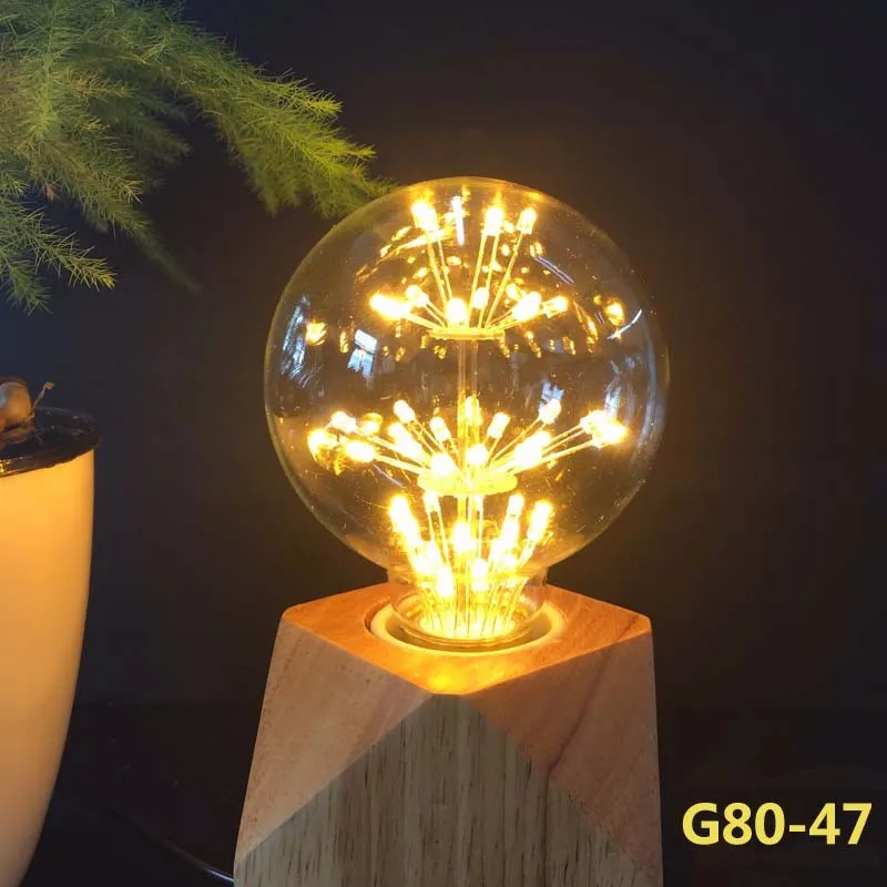 Винтаж A19/ST64/G80/G95/G125 Звезды Луна Звездное декоративные 3 Вт старинная светодиодный Edison Bulb теплый 2300 К 220 В 110 для дома на Рождество