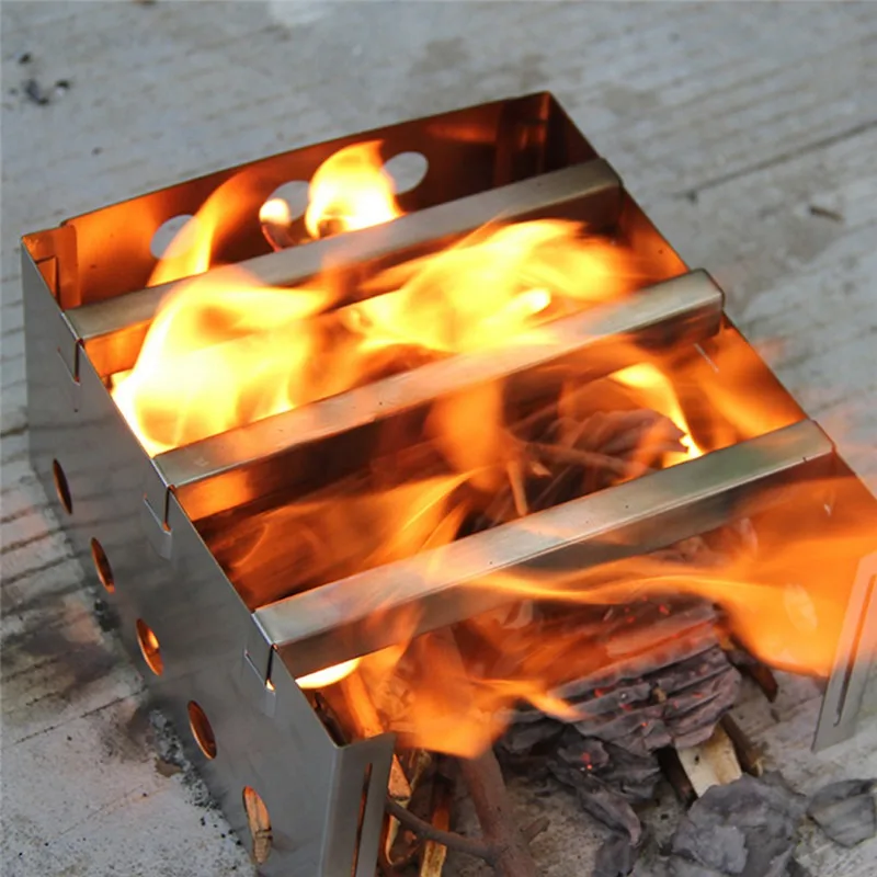 Легкая напольная дровяная печь с сумкой Съемная альпинистская портативная