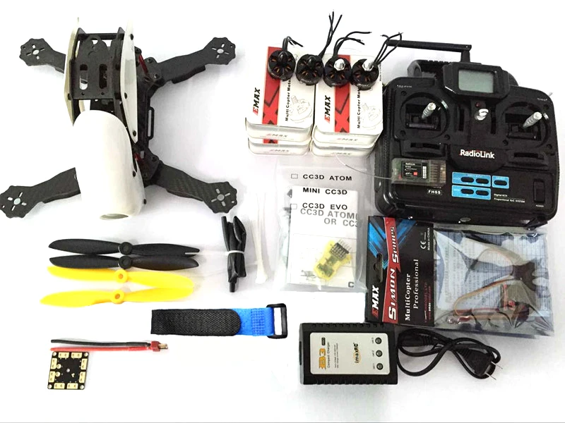 Robocat 270 комплект из углеродного волокна для рамы Radiolink T6EHP-S MT2204 KV2400 мотор мини CC3D EVO 12A ESC DIY гоночный Дрон мини Квадрокоптер