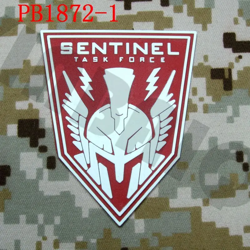 PB1872 Red 3D ПВХ патч Advanced Warfare Сентинел TASK FORCE - Цвет: PB1872 Red