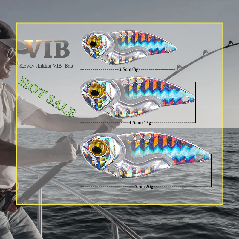 SEAPESCA 8 г 15 20 ВИБ приманки светящаяся металлическая искусственная вибрация