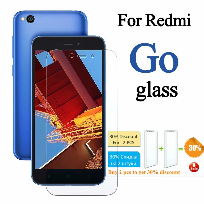 Закаленное стекло 9H для Redmi Go Защита экрана Xiaomi Redmigo защитное на 2.5D стеклянная