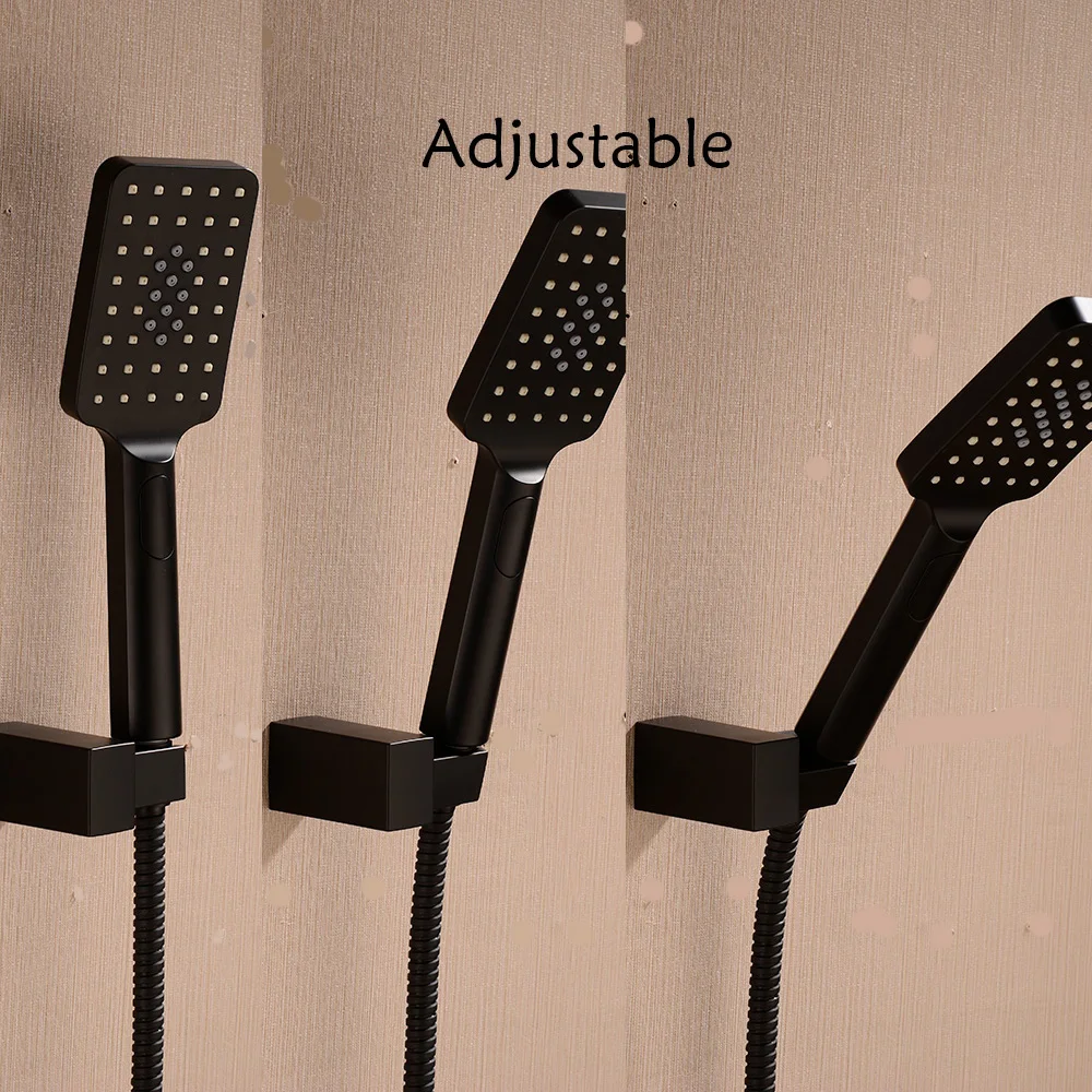 abs adjustable handheld shower holder bracket wall mount chromebrushed nicklegoldmatte black finished free global shipping
