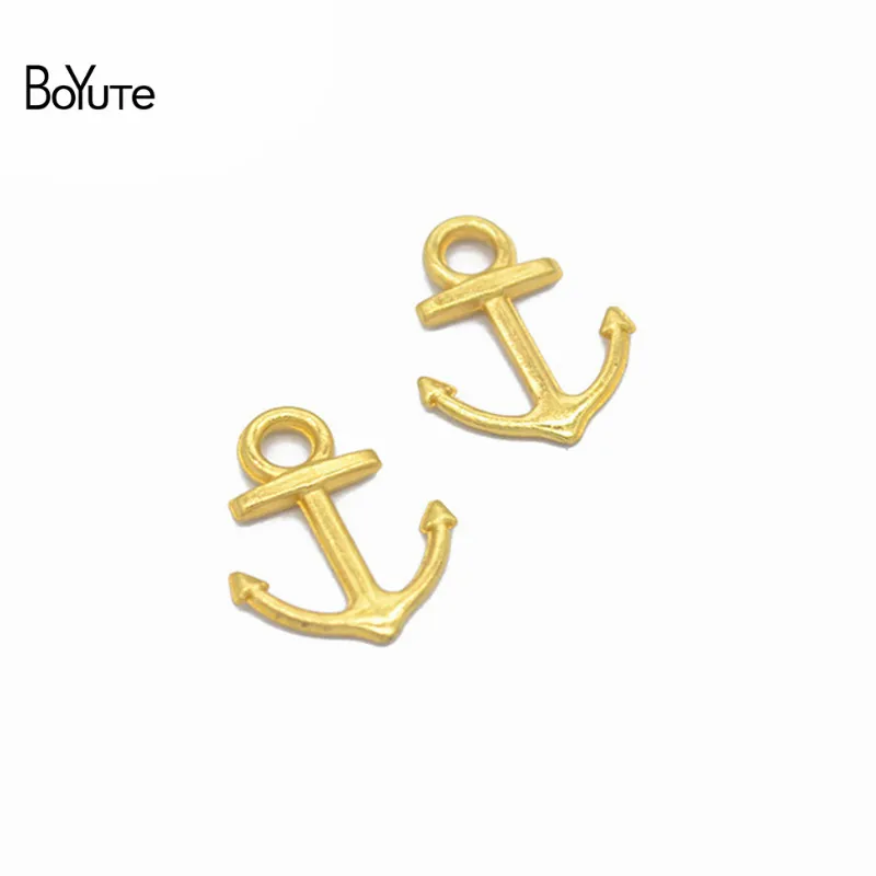 BoYuTe(100 шт./лот) 6 цветов 18*14 мм металлический сплав морская подвеска-талисман в форме якоря Diy ювелирные аксессуары