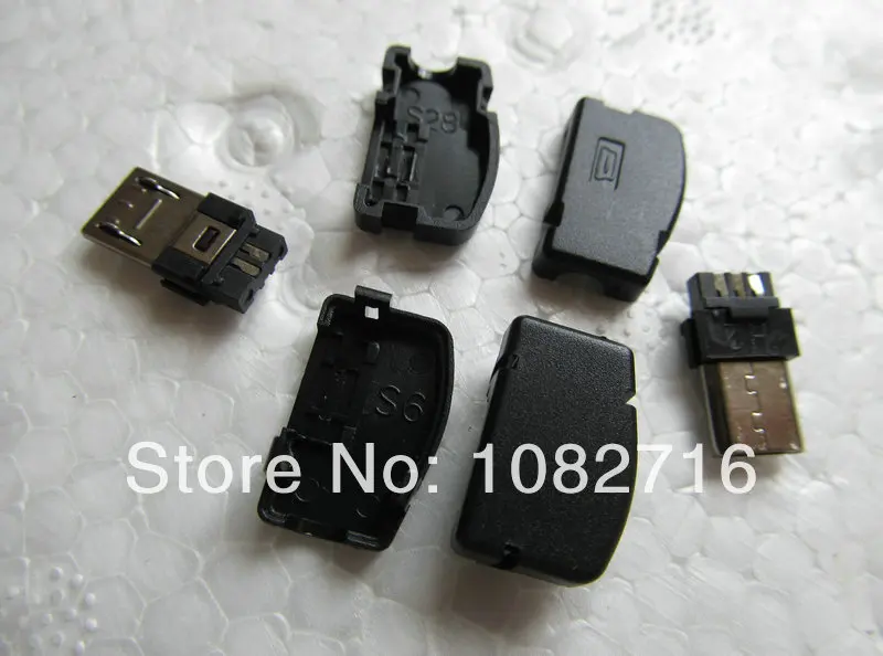 20 комплектов/шт DIY 90 правый угол USB b Micro male 5 контактов Разъем Розетка с пластиковой