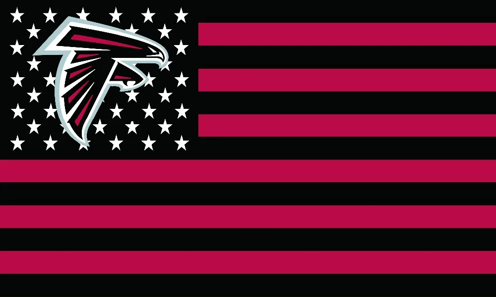 Черный США Америка Страна обычай флаг Atlanta Falcons футбольная команда флаги 3x5 Super Bowl