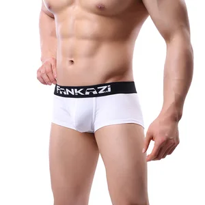 Трусы-боксеры мужские хлопковые, пикантное нижнее белье, шорты-боксеры, брифы для геев