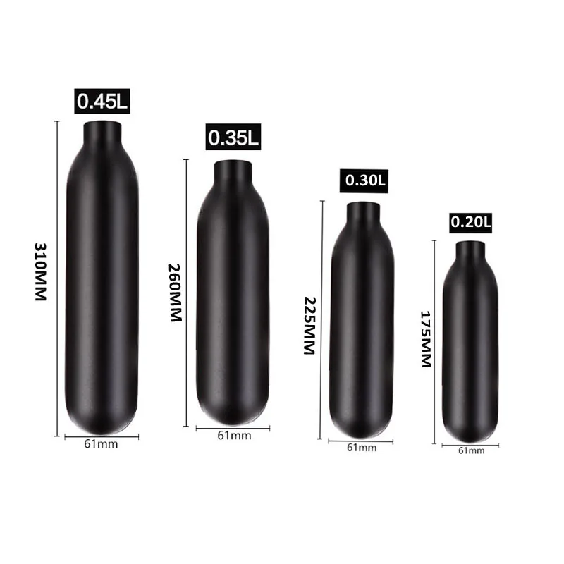 PCP Пейнтбол HPA бак круглое дно алюминиевые цилиндры M18 0.20L/0.30L/0.35L/0.45L