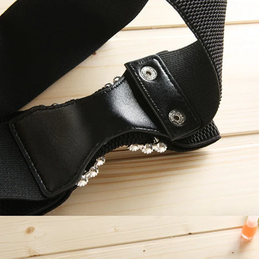 Модный женский пояс с бантом украшенный стразами эластичный wild YD0103002|elastic belt|elastic