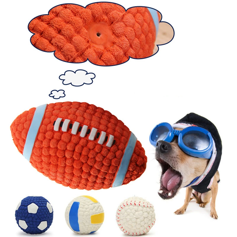 Новые резиновые игрушки для питомцев теннисная волейбольная Футбольная форма
