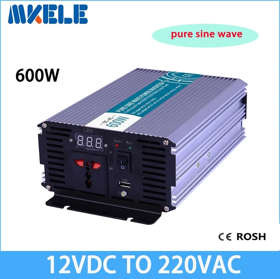 MKP600-122 600 Вт решетки инвертор Чистая синусоида 12vdc к 220vac преобразователь напряжения, солнечный инвертор
