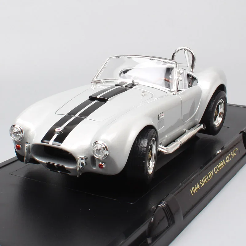 1/18 масштабная большая винтажная модель спортивных автомобилей Ford Shelby Cobra 427 S/C AC 1964, литая под давлением детская коллекция хобби, реплики
