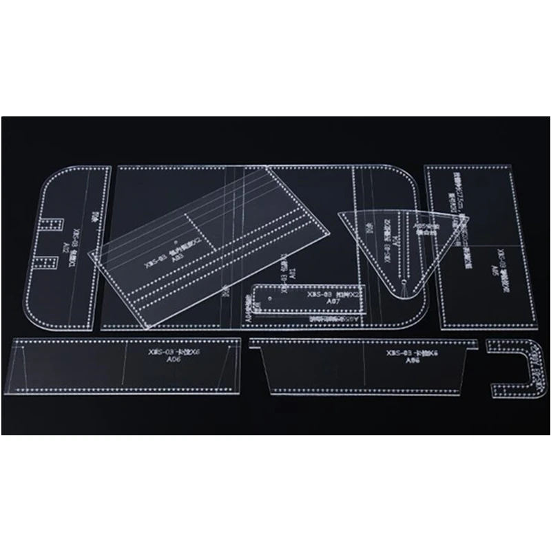 1 комплект Акриловый шаблон Женский Длинный кошелек акрил для ремонта кожаных