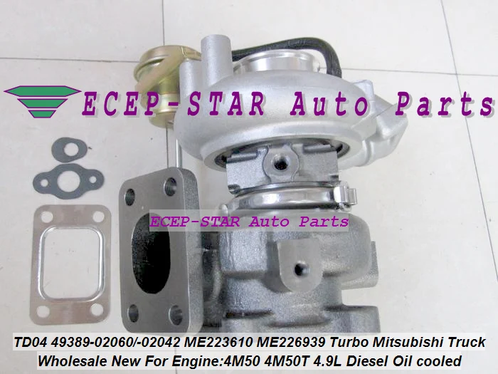 Турбо TD04 49389 02060 02042 ME223610 ME226939 Турбокомпрессор Для Mitsubishi Truck 4M50T 4M50