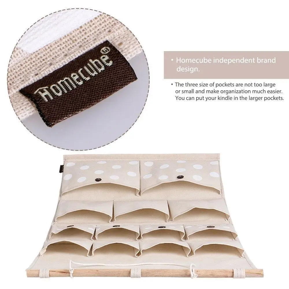 Adeeing домашняя льняная/хлопковая ткань 13 карманов настенный шкаф подвесная сумка