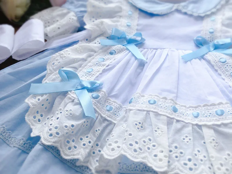 New Arrive Summer Dress Baby Girl Vintag Birthday Party Princess Lace Bow Dresses for 1-5 Girls with Doll Costumes | Детская одежда и