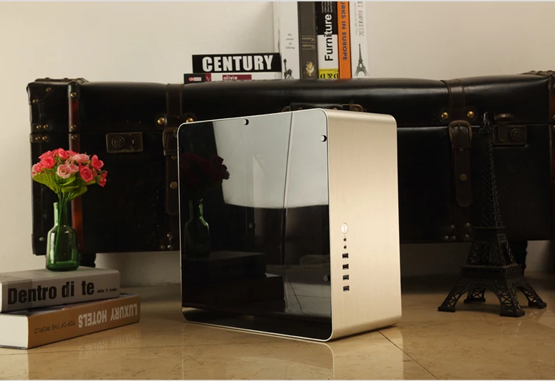 JONSBO UMX1 PLUS MINI-ITX шасси(поддерживает ITX материнскую плату/все алюминиевые корпуса/5,0 толщина закаленное стекло боковые панели