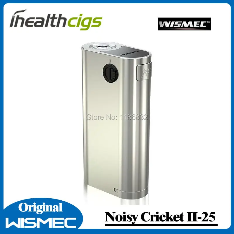 100% Оригинальный Wismec шумный крикет II-25 коробка мод Двойной 18650 батарея