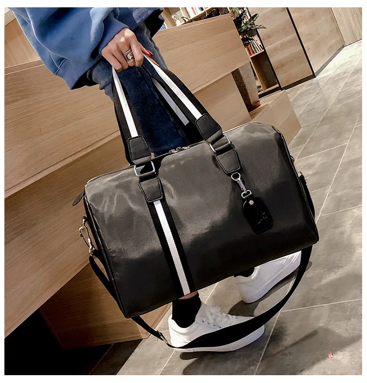 WOBAG Men Travel Bag Large Capacity Women Waterproof Nylon Hand Luggage Bag Multifunction Men Folding Short Distance Weekend Bag