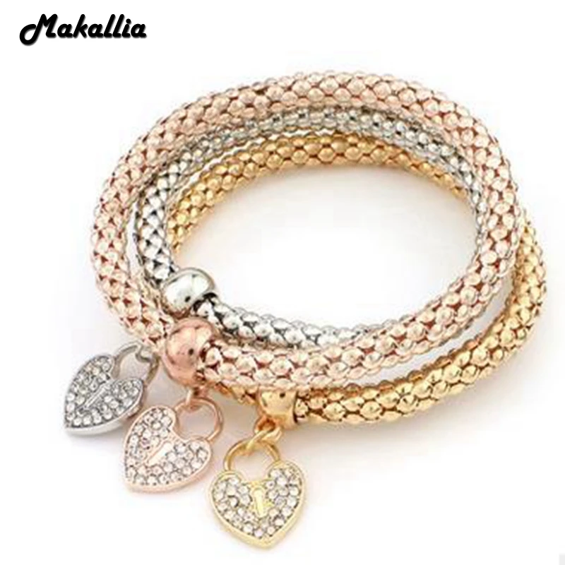 Арктический дизайнерский австрийский браслет с жизненным деревом и сердцем, инкрустированный стразами, позолоченная цепочка "попкорн" для женщин.