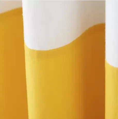 100% хлопок белый и желтый Прекрасный полоса занавес для детской комнаты детская