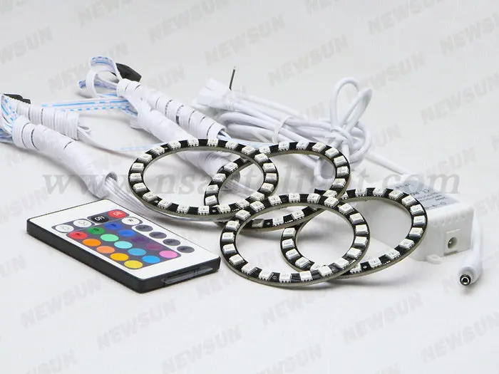 Бесплатная доставка 60 мм 66 72 75 80 90 100 120 125 RGB LED Ангельские Глазки светодиодный