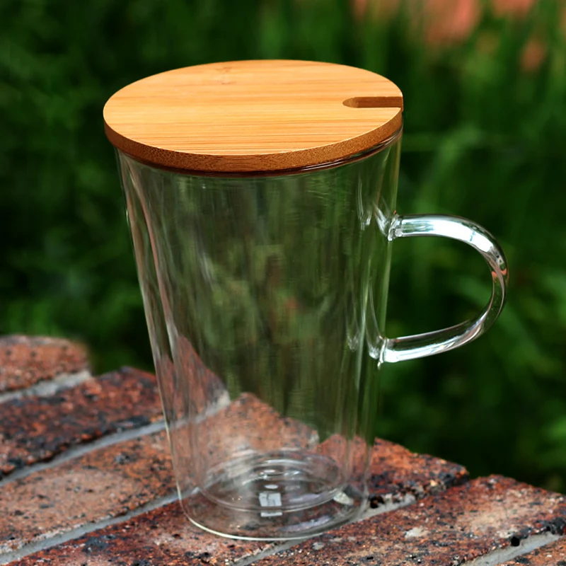 400ml Coffee Mug with Handle Heat Resistant Double Wall Glass Kung Fu Tea Milk Drink Cup Healthy Insulated Transparent Office | Дом и сад