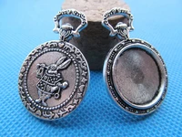 100pcs antique silverantique bronze vintage rabbit pocket watch base setting pendant charm20mm cabochoncameo tray bezel