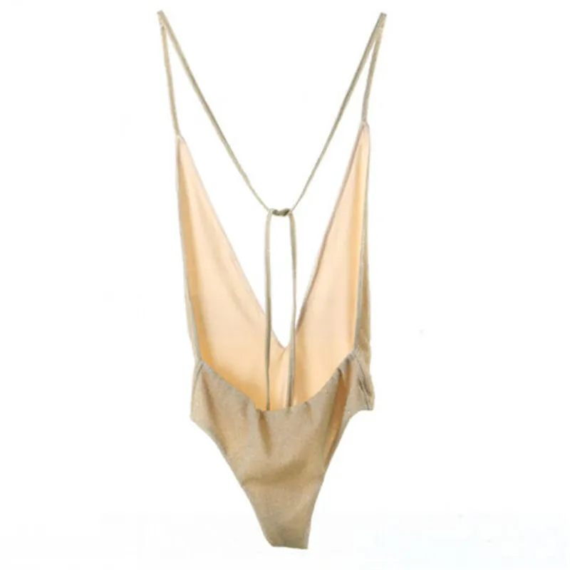 2019 сексуальный женский цельный купальник с блестками пуш ап высокой талией