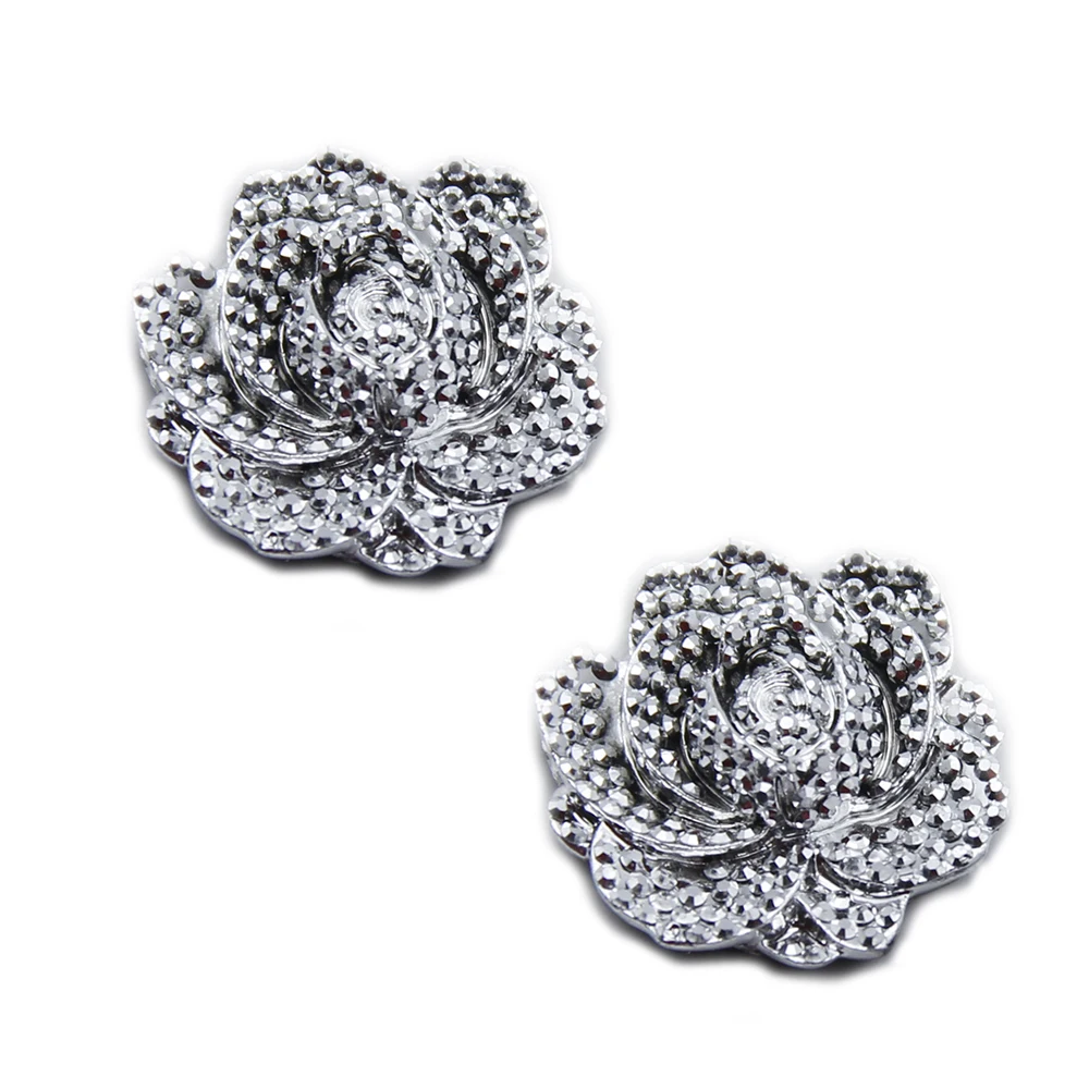 David Accessories 20 шт. 3D цветок полимерные Стразы плоские с оборота для свадьбы с украшением в виде пуговицы, поделка рукоделие аксессуары, 20Yc5799