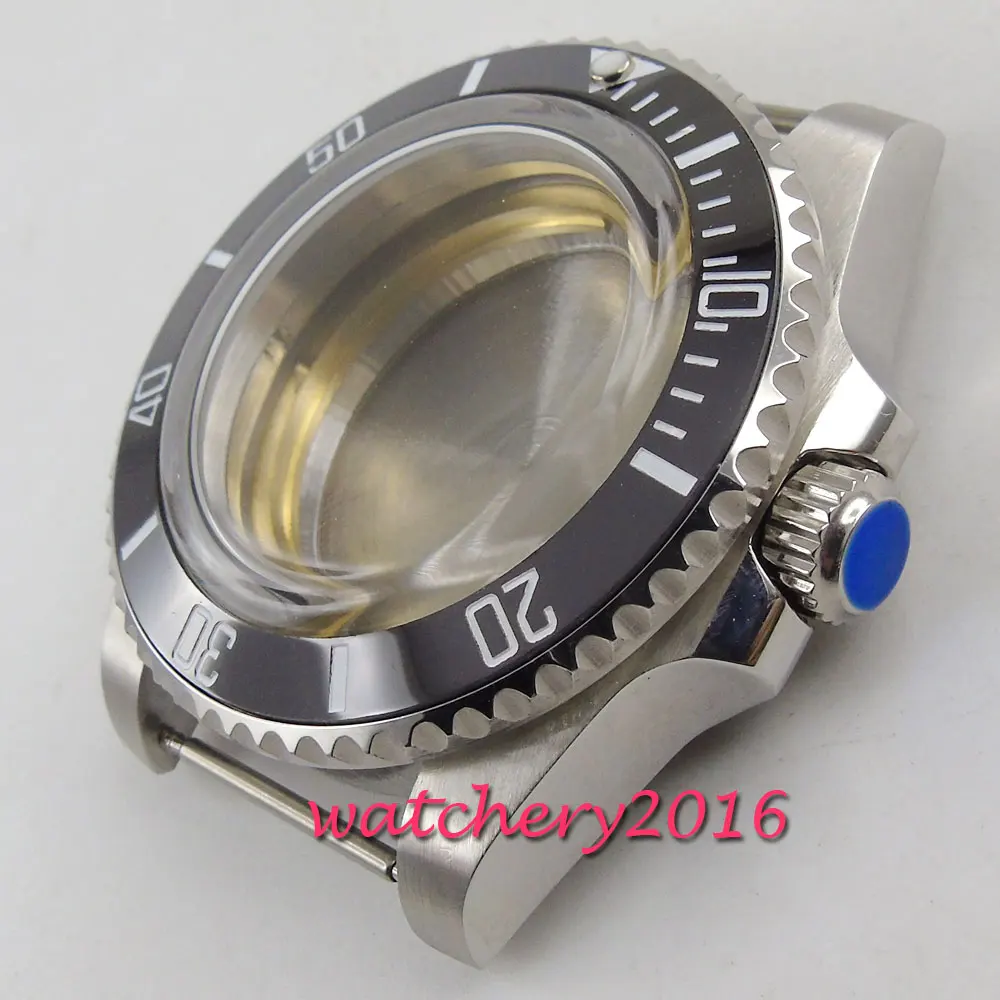 New 40mm stainless steel case hardened mineral glass fit 2836 Miyota 82 series movement Watch Case | Наручные часы