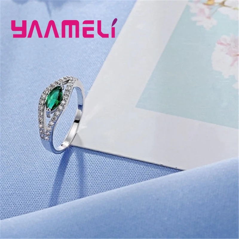 Женское серебряное кольцо с фианитом в стиле панк|cubic zirconia|925 sterling silver ringsterling rings |