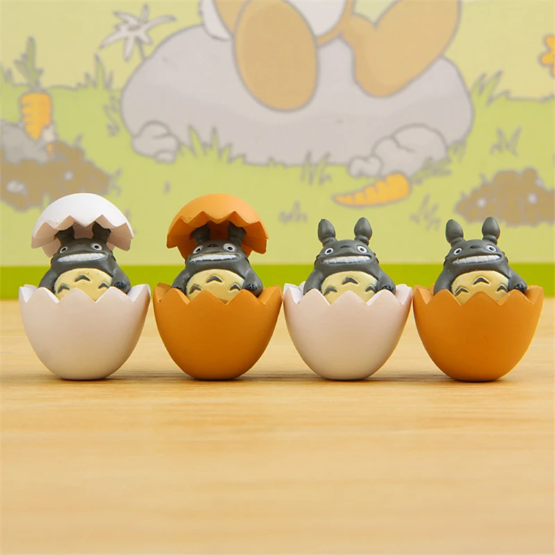 4 шт./лот Тоторо фигурку мой сосед яичной скорлупы цифры Японии аниме игрушки P