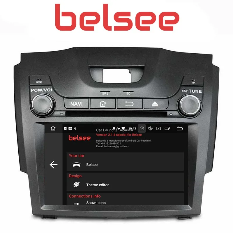 Автомагнитола Belsee для Chevrolet S10 D MAX 2013 2017 8 ядер Android 9 0 GPS Bluetooth Wi Fi DVD