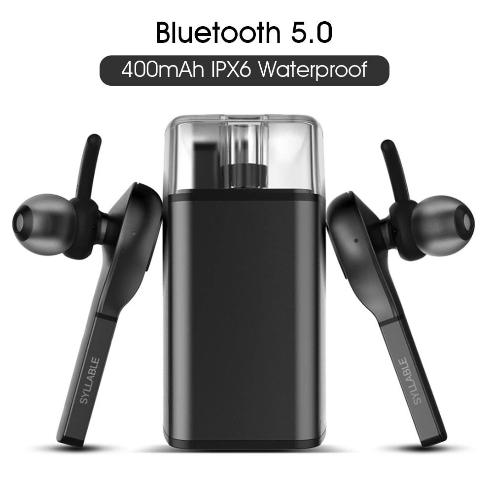 Оригинальные наушники SYLLABLE D9X TWS 2020 магнитные с двумя микрофонами и зарядным
