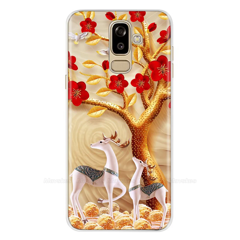 Для чехол для samsung Galaxy J8 чехол j800f j810f sm-j810f крышка цветами окрашены защитный чехол для телефона для samsung J8 чехол - Цвет: 26