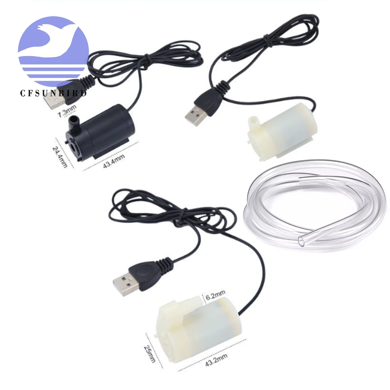 Миниатюрный бесшумный водяной насос с USB проводом 2 5 6 В постоянного тока