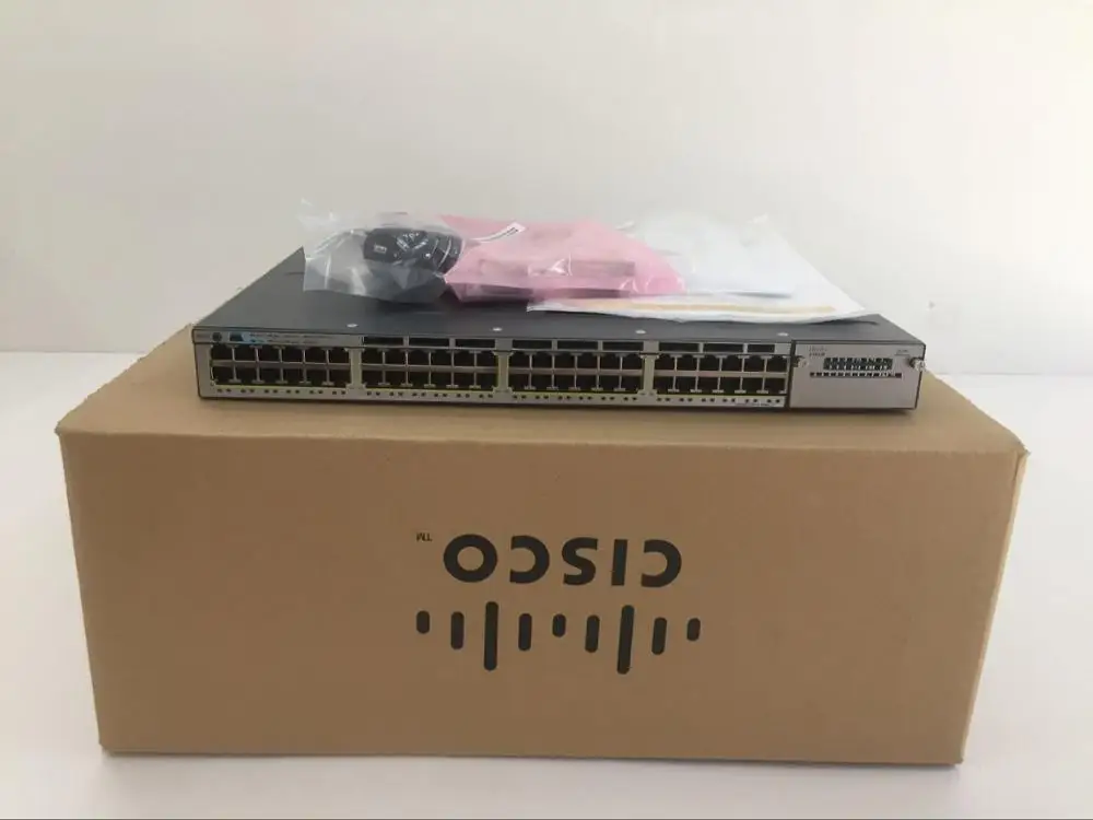 Новый Герметичный Стандартный коммутатор C3750X 48 портов Gigabit Ethernet бесплатная