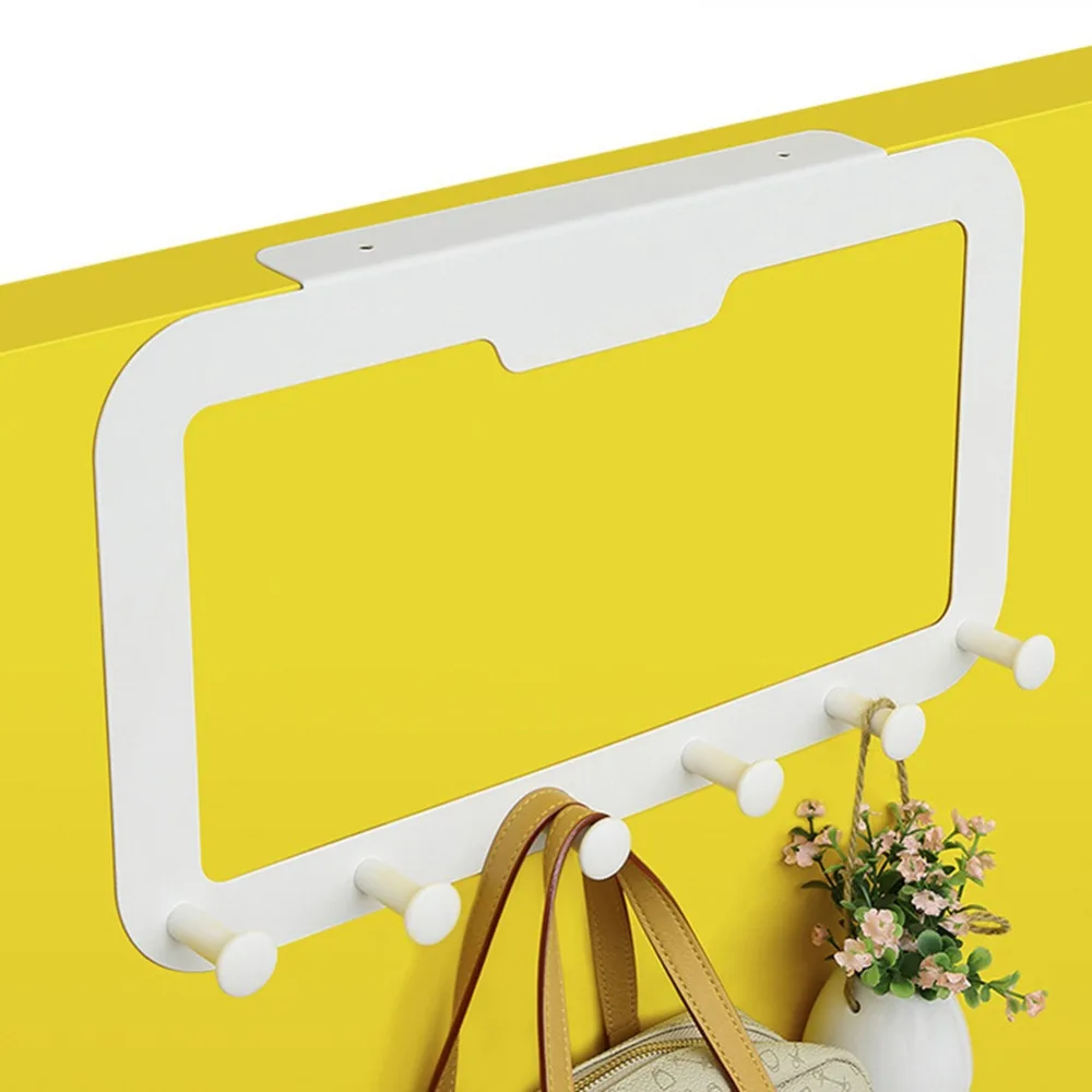 

1Pc Universal 6 Hooks Back Door Hanger Rack Bathroom Kitchen Organizer Storage Hanger Cupboard Closet Coat Rack Clothing Holder