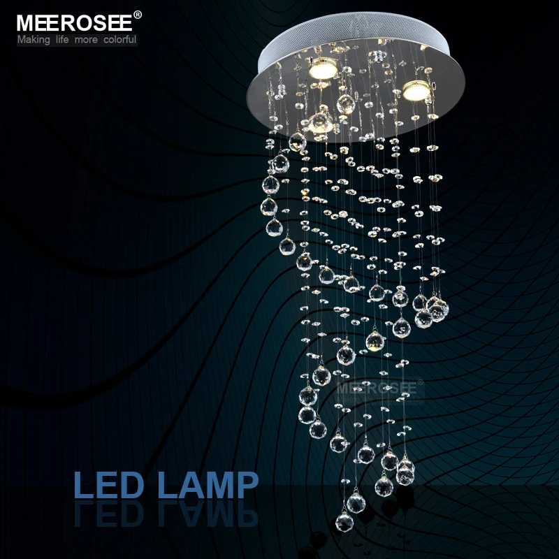 Современная хрустальная люстра Sprial осветительная арматура лампа для лестницы и