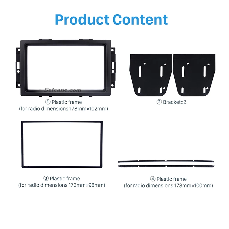 Автомагнитола Seicane 2Din с компасом DVD GPS в комплекте креплением на приборную панель